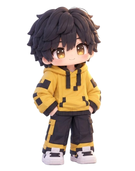 Abhay wearing his yellow and black hoodie